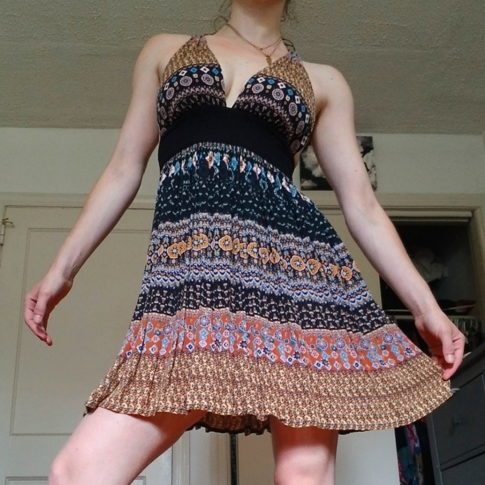 Flowy Kimchi Blue mini dress